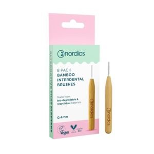 Nordics oral care Medzizubné bambusové kefky 0,40 mm NORDICS 8 ks