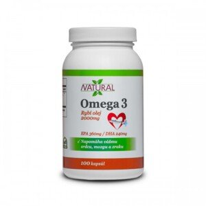 NATURAL Omega-3 - Rybí olej - 1000 mg - 100 kapsúl