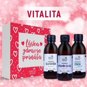 Adelle Davis Láska Zdravie Prináša - balíček VITALITA (Lipozomálny vitamín D3+K2, 200ml; Lipozomálny Zinok s vitamín C, 200ml; Lipozomálny Glutatión, 200ml)